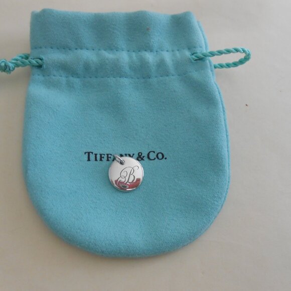 Tiffany & Co. Letter "B" Notes Alphabet Initial Disc Pendant - Picture 2 of 7